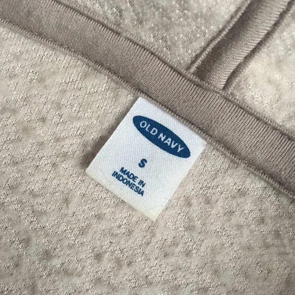 Old Navy cream moon Sherpa teddy hoodie S fuzzy - Picture 4 of 4